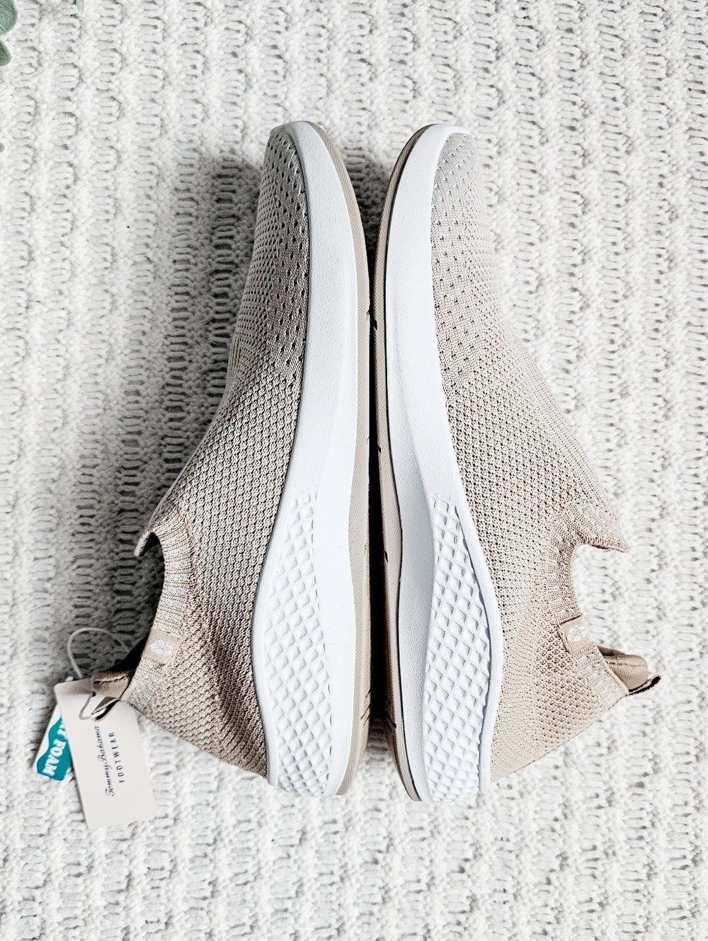 Tommy Bahama Memory Foam Knit Athletic Shoes Neutral Athleisure Stretch Women 10 - Picture 5 of 14